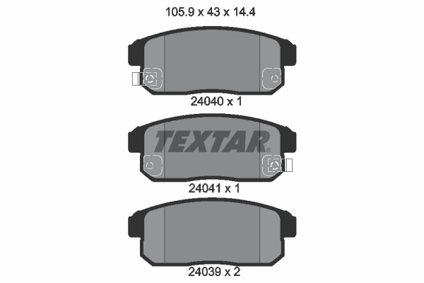 Placute frana TEXTAR 2404001