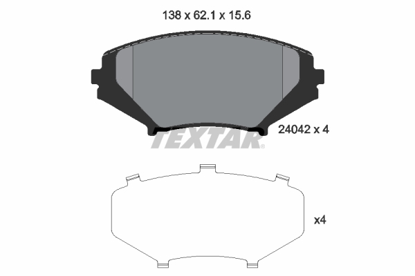 Placute frana TEXTAR 2404201