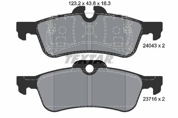 Placute frana TEXTAR 2404301