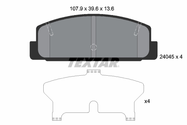 Placute frana TEXTAR 2404501