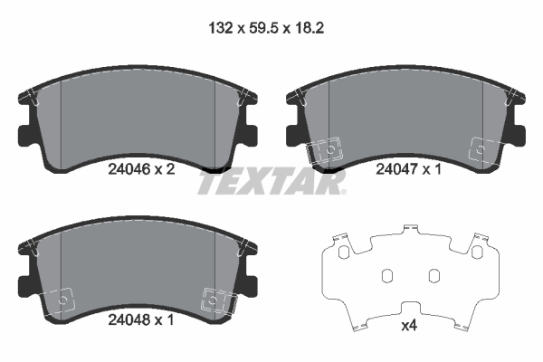 Placute frana TEXTAR 2404601