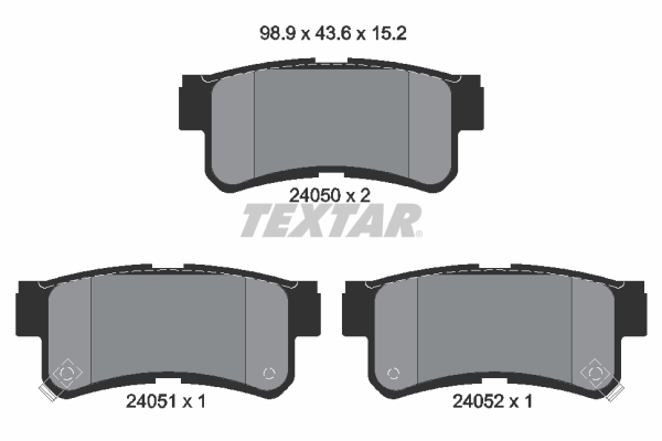 Placute frana TEXTAR 2405001