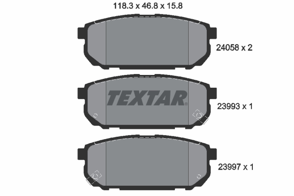Placute frana TEXTAR 2405801