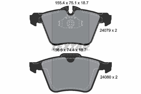 Placute frana TEXTAR 2407901
