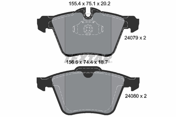 Placute frana TEXTAR 2407903