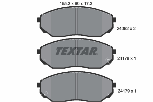 Placute frana TEXTAR 2409201