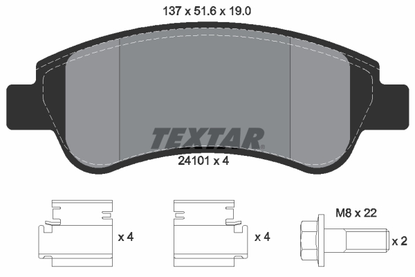 Placute frana TEXTAR 2410101