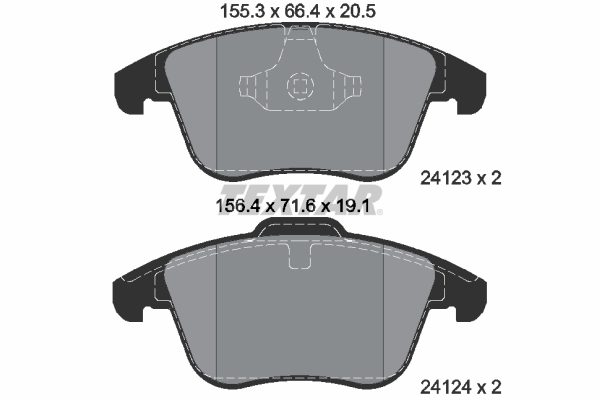 Placute frana TEXTAR 2412301