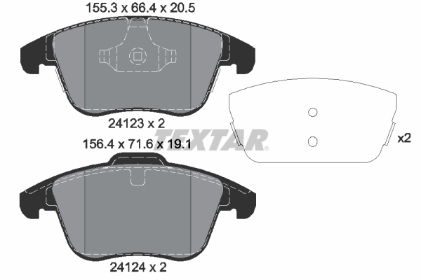 Placute frana TEXTAR 2412305