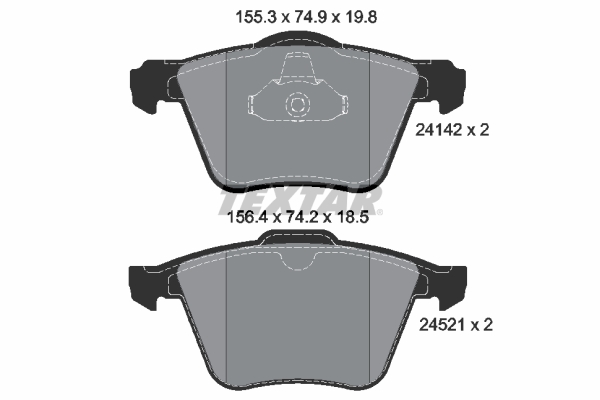 Placute frana TEXTAR 2414201