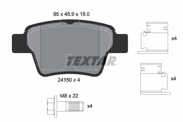 Placute frana TEXTAR 2415001