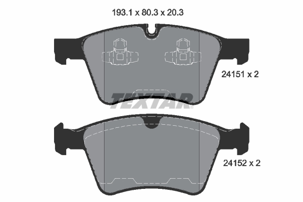 Placute frana TEXTAR 2415101