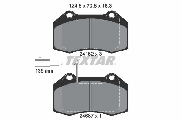 Placute frana TEXTAR 2416202