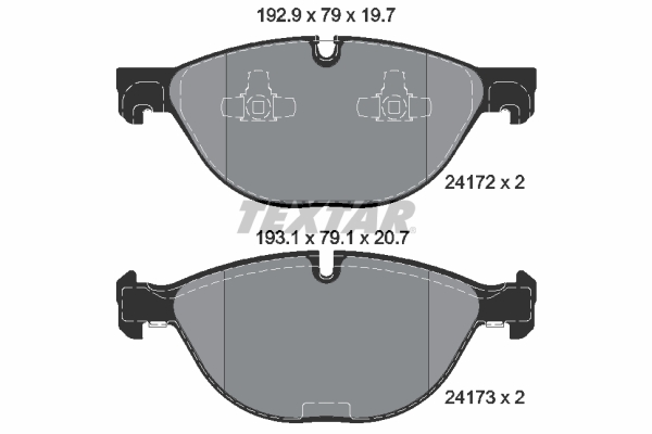 Placute frana TEXTAR 2417201