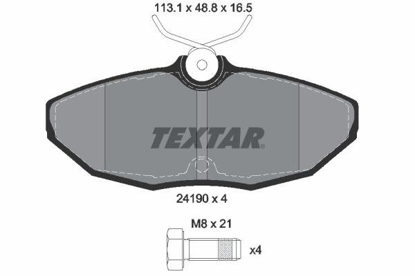 Placute frana TEXTAR 2419001