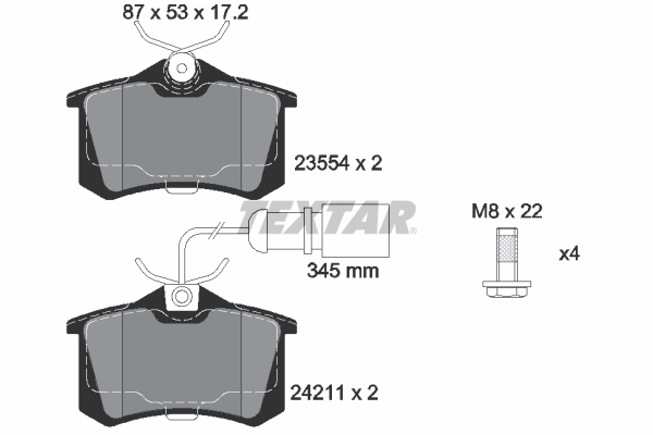 Placute frana TEXTAR 2421101