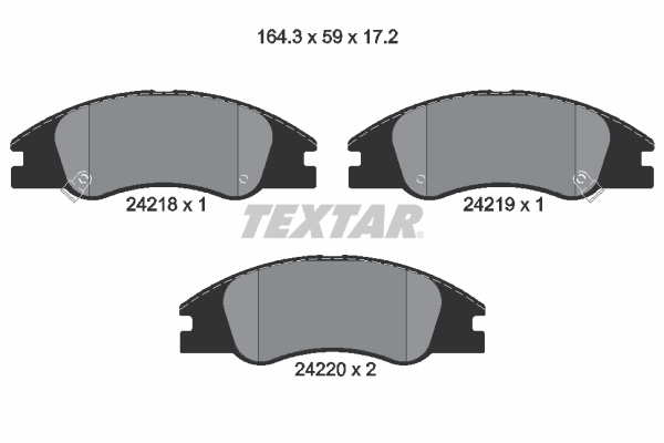 Placute frana TEXTAR 2421801