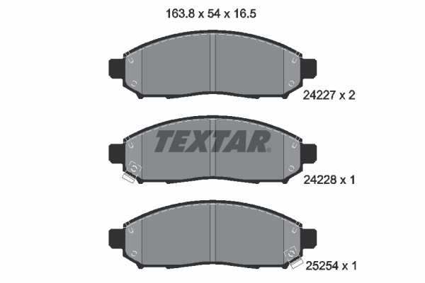 Placute frana TEXTAR 2422704