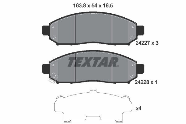Placute frana TEXTAR 2422701