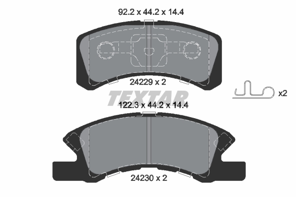 Placute frana TEXTAR 2422901