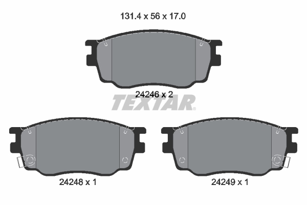 Placute frana TEXTAR 2424601