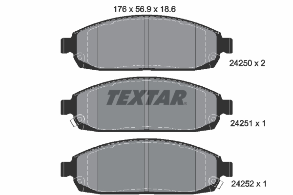 Placute frana TEXTAR 2425001