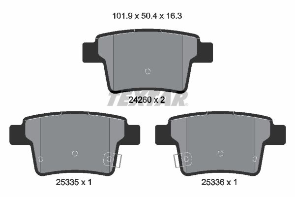 Placute frana TEXTAR 2426001