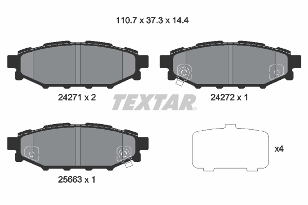 Placute frana TEXTAR 2427101