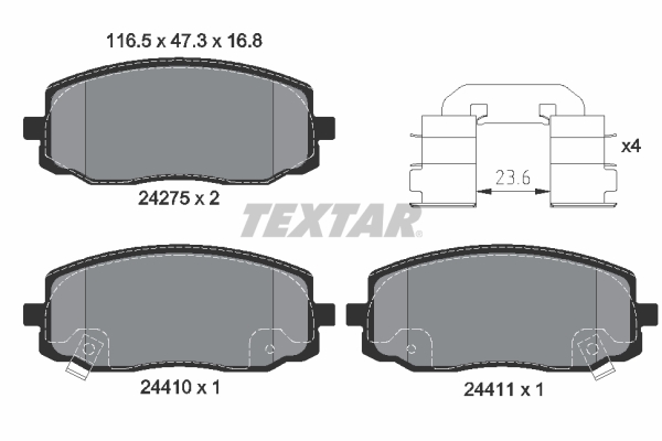 Placute frana TEXTAR 2427501