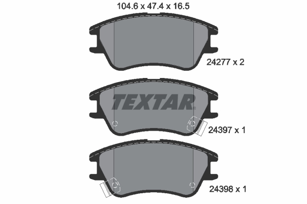 Placute frana TEXTAR 2427701