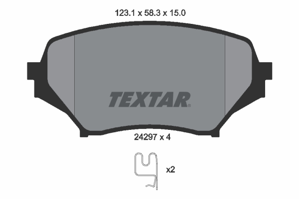 Placute frana TEXTAR 2429701