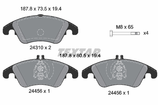 Placute frana TEXTAR 2431001