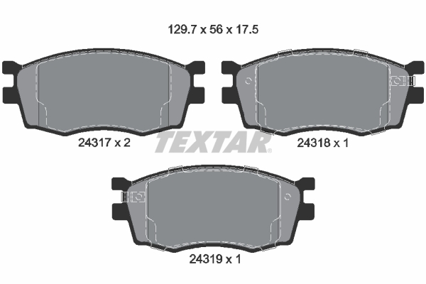 Placute frana TEXTAR 2431701