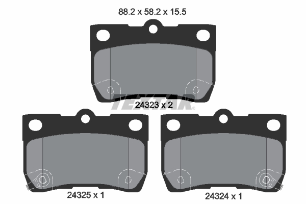 Placute frana TEXTAR 2432301