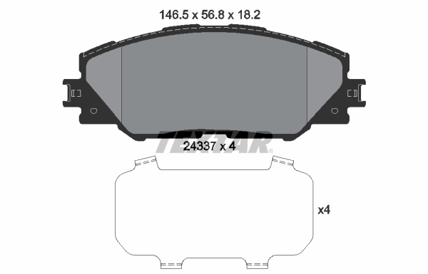 Placute frana TEXTAR 2433701