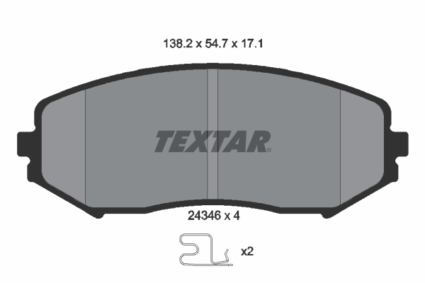 Placute frana TEXTAR 2434601