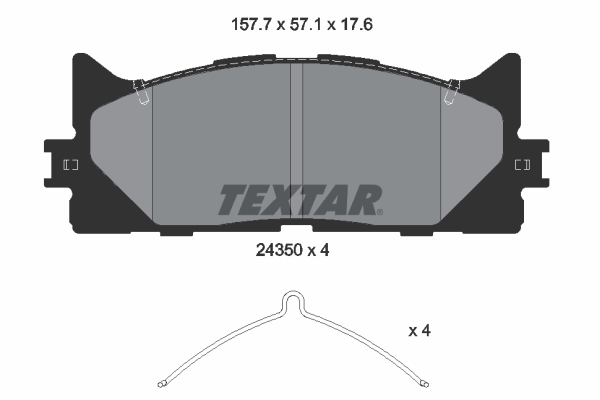 Placute frana TEXTAR 2435001