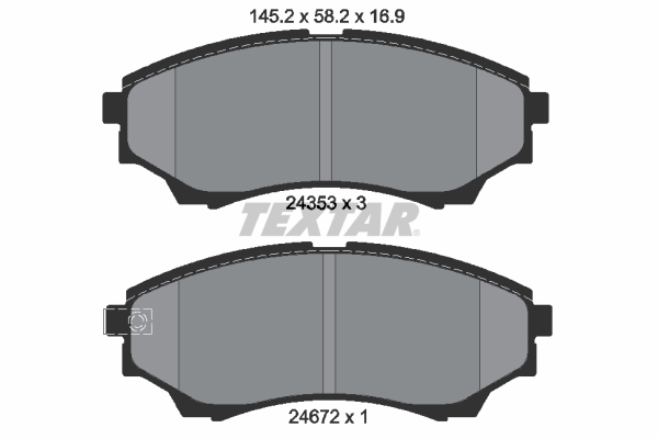 Placute frana TEXTAR 2435301