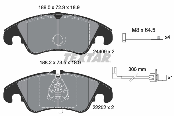 Placute frana TEXTAR 2440903