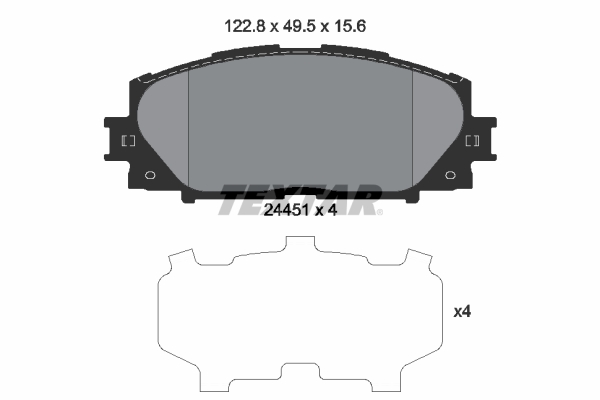 Placute frana TEXTAR 2445101
