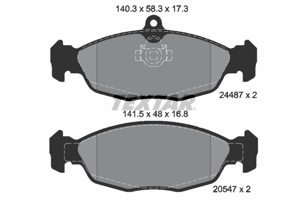 Placute frana TEXTAR 2448701