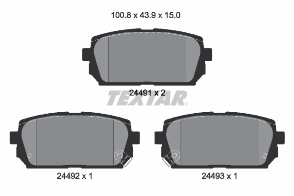 Placute frana TEXTAR 2449101