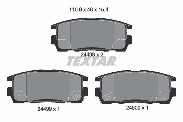Placute frana TEXTAR 2449801