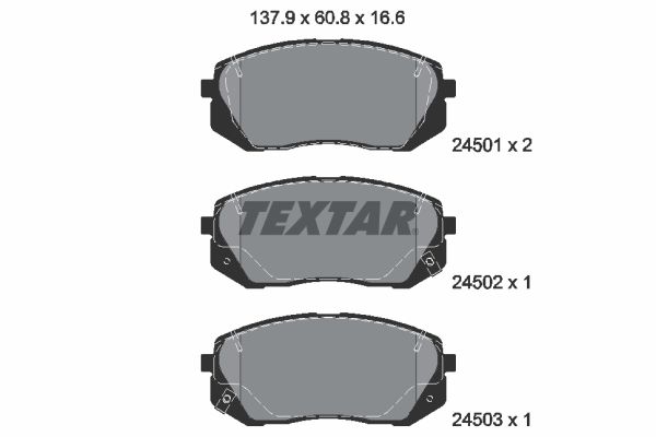 Placute frana TEXTAR 2450101