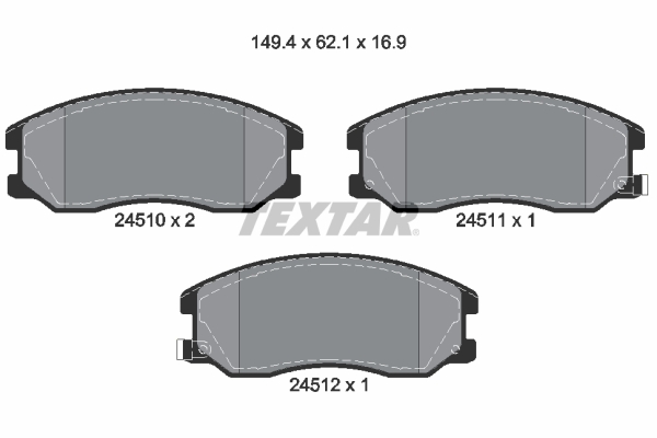Placute frana TEXTAR 2451001