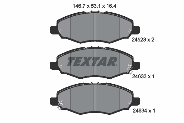 Placute frana TEXTAR 2452301