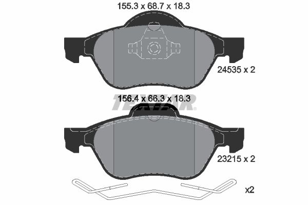 Placute frana TEXTAR 2453501