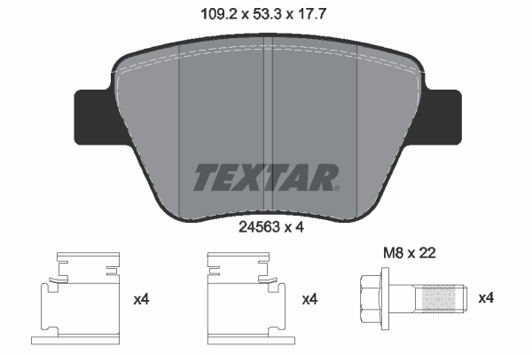 Placute frana TEXTAR 2456301