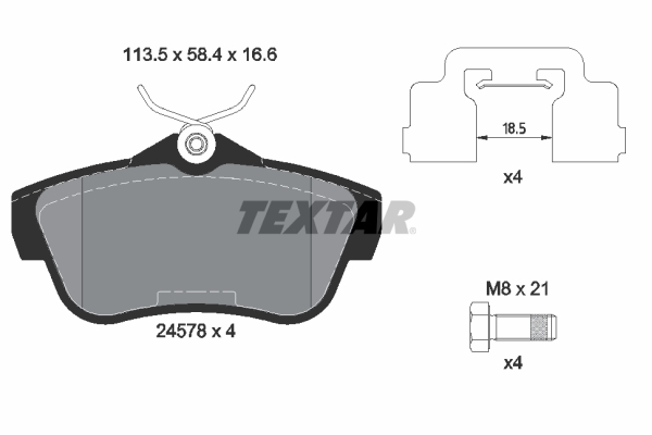 Placute frana TEXTAR 2457801