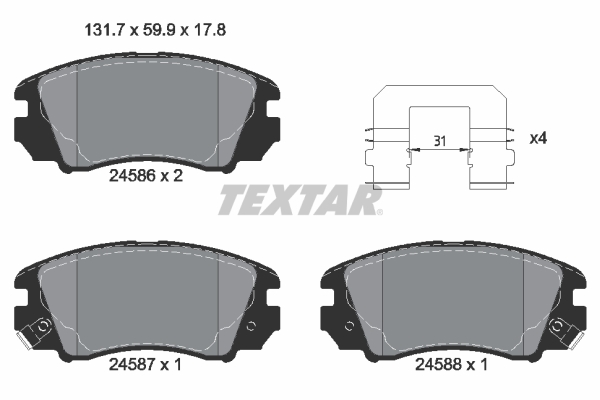 Placute frana TEXTAR 2458601